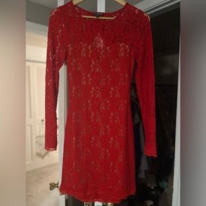 Red Lace Dress from Express
